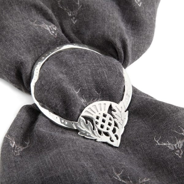 Pewter Thistle Scarf ring.39
