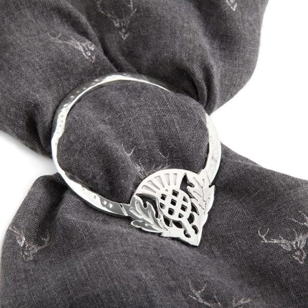 Pewter Thistle Scarf ring.