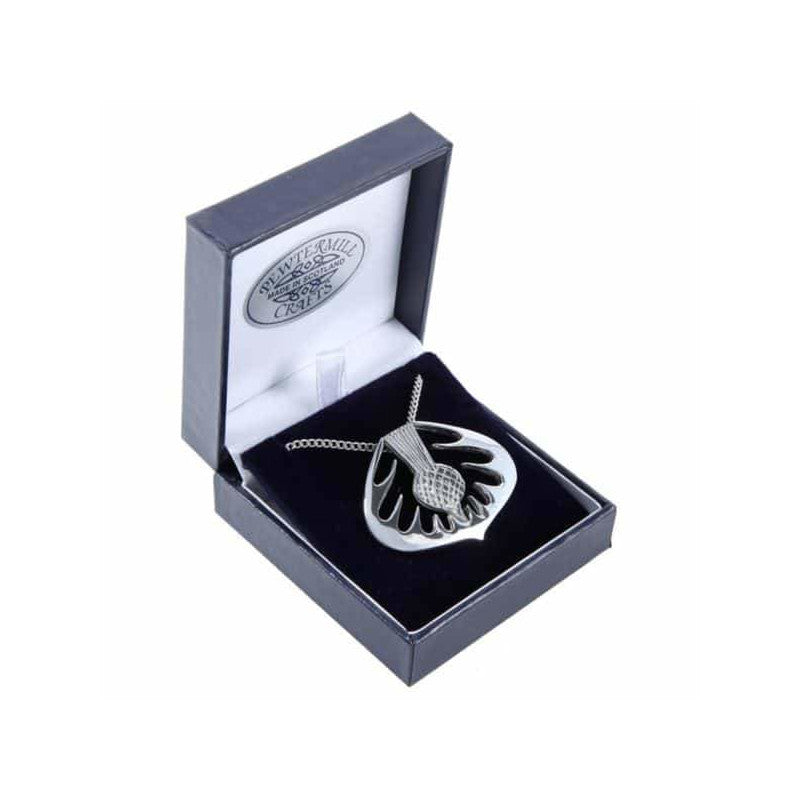 Large Pewter Thistle Pendant lp29 Pewtermill