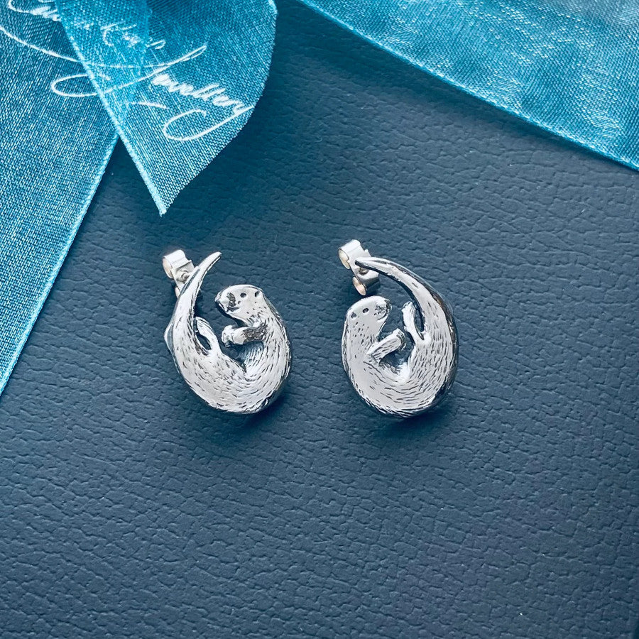 Otter Stud Earrings by Celina Rupp