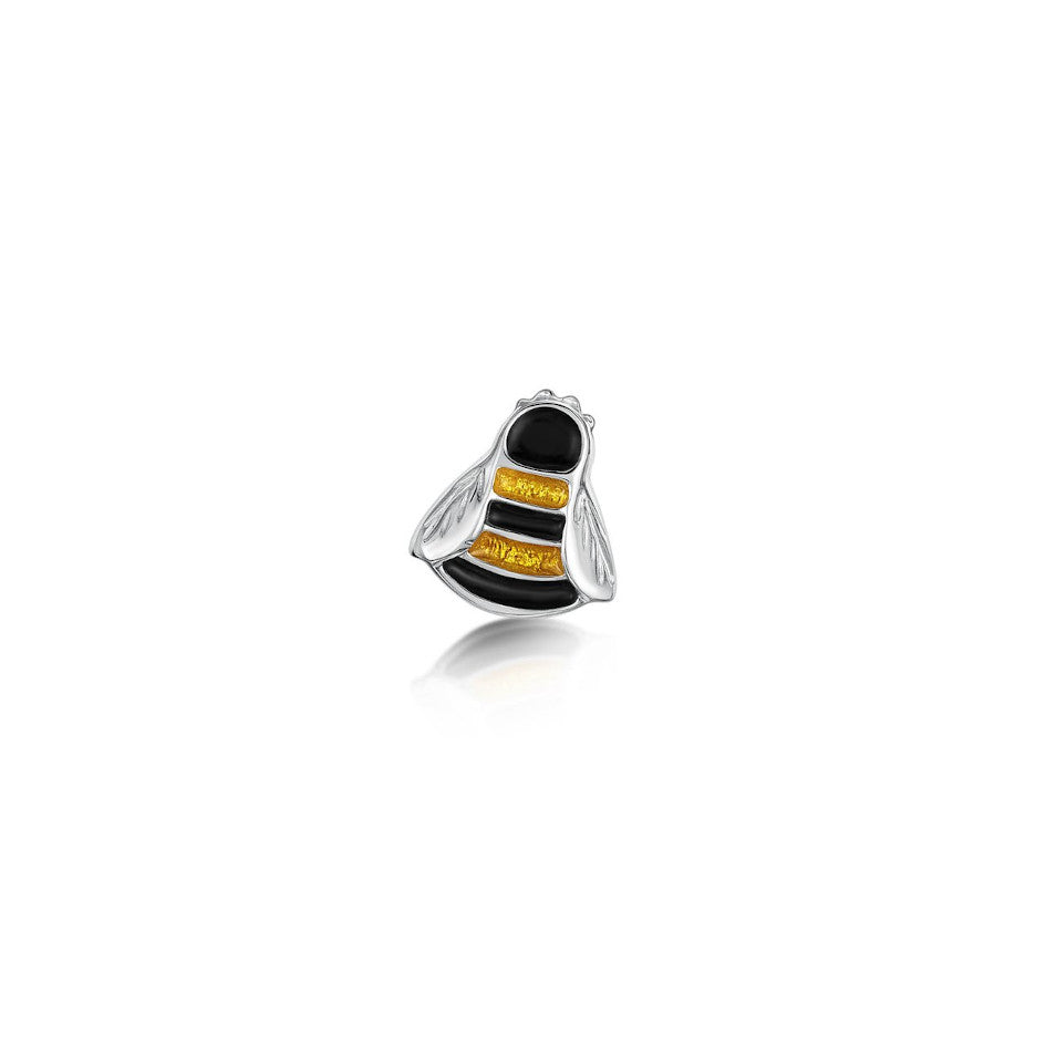 Bumblebee Sterling Silver And Enamel Lapel Pin - ELP0273-YELBK