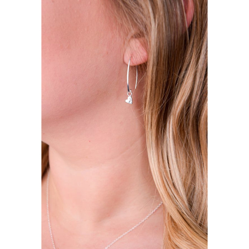 My Wee Heart Sterling Silver Drop Earrings Ogham Jewellery