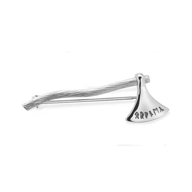 Orkney Runes Sterling Silver Brooch - 11032_1 Aurora