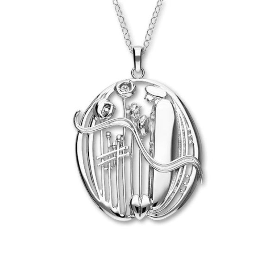Silver Charles Rennie Mackintosh Pendant - P216 Ortak
