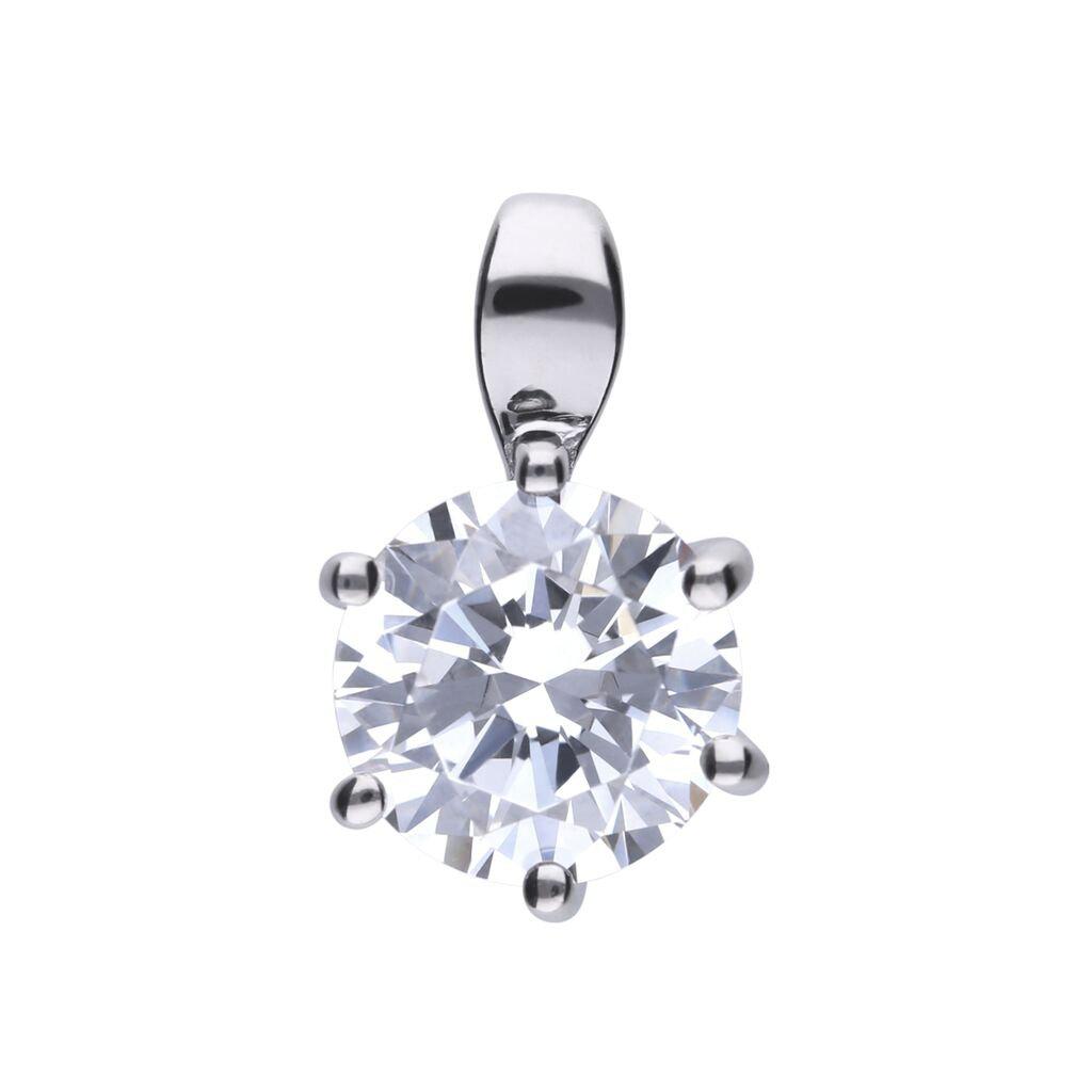 Claw Set 2 Carat Zirconia Pendant - P4605