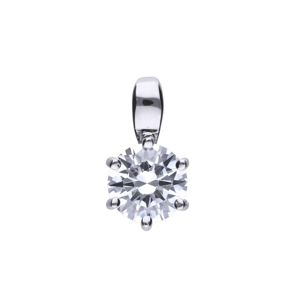 Claw Set 1 Carat Zirconia Pendant - P4608