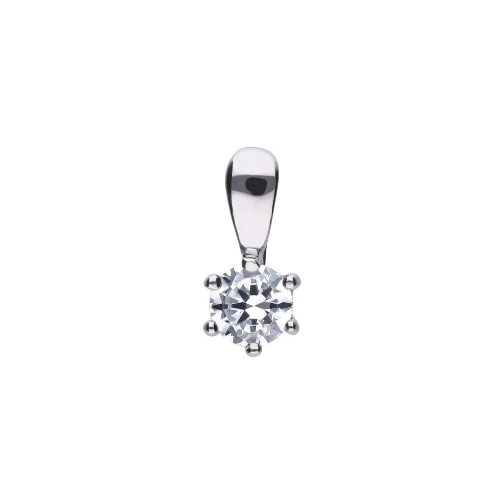 Claw Set 0.25 Carat Zirconia Pendant - P4611