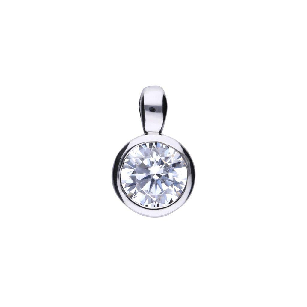 Bezel Set 0.5 Carat Zirconia Pendant - P4641