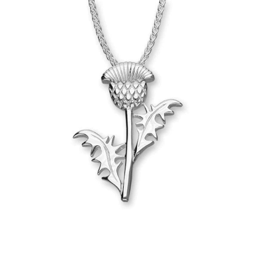 Sterling Silver Thistle Pendant - P537