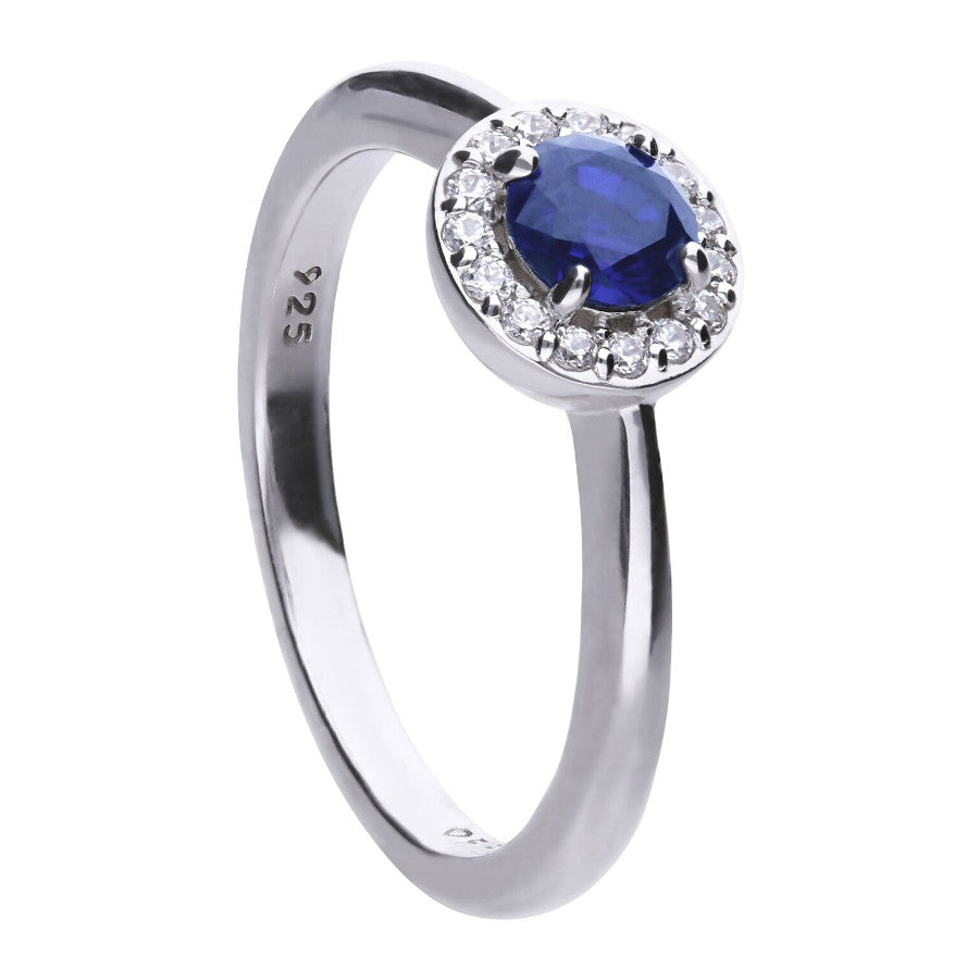Blue Sapphire Coloured Solitaire Ring - R3636