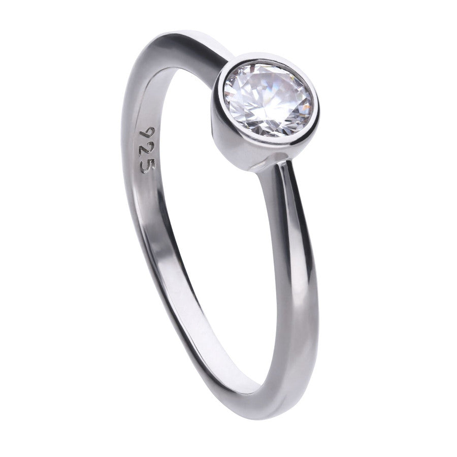 Bezel Set 0.5 Carat Solitaire Ring - R3646