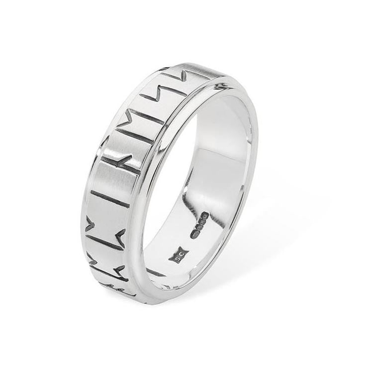 Runic Sterling Silver Ring - 16032-2