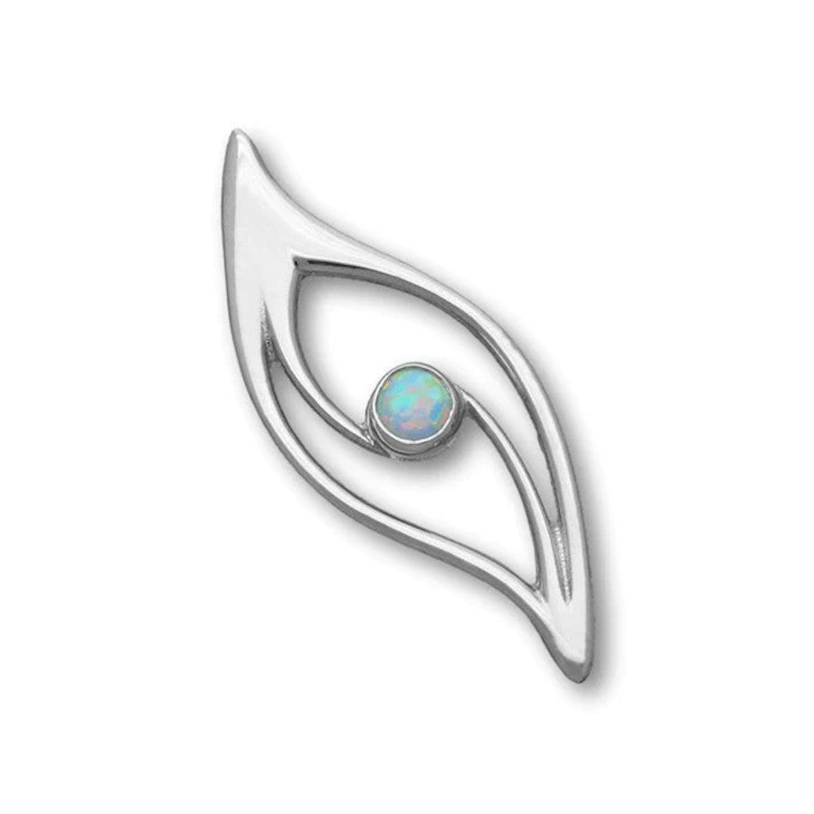 Sterling Silver and Opal Brooch - SB145