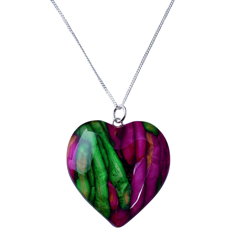 Heather Medium Heart Heather Pendant - SP13