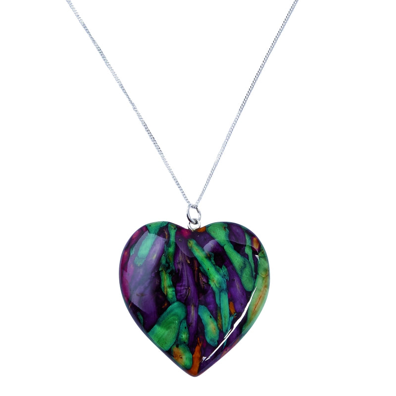 Heather Large Heart Heather Pendant - SP14