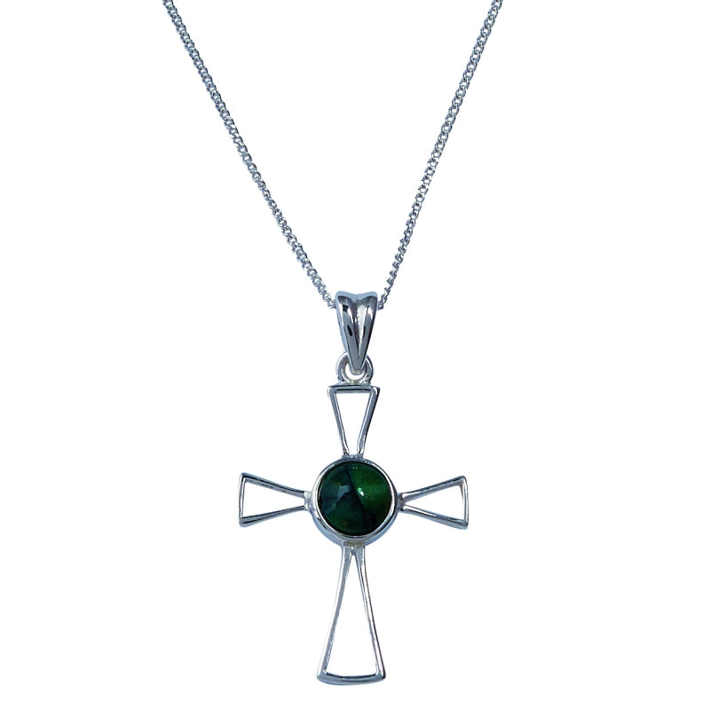 Heather Open Cross Silver Pendant - SP312