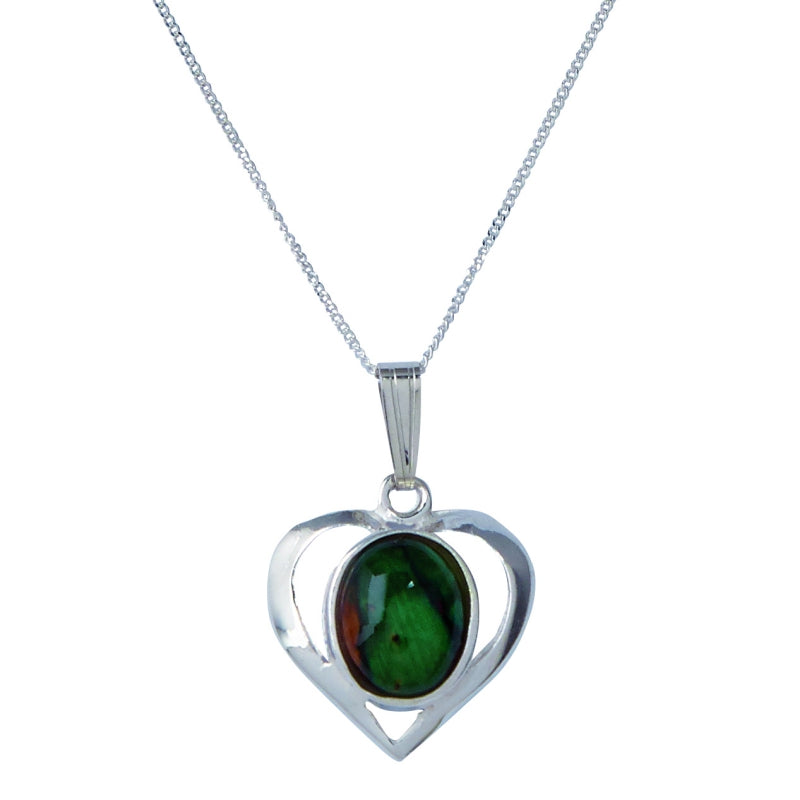 Heather Open Heart Silver - SP405