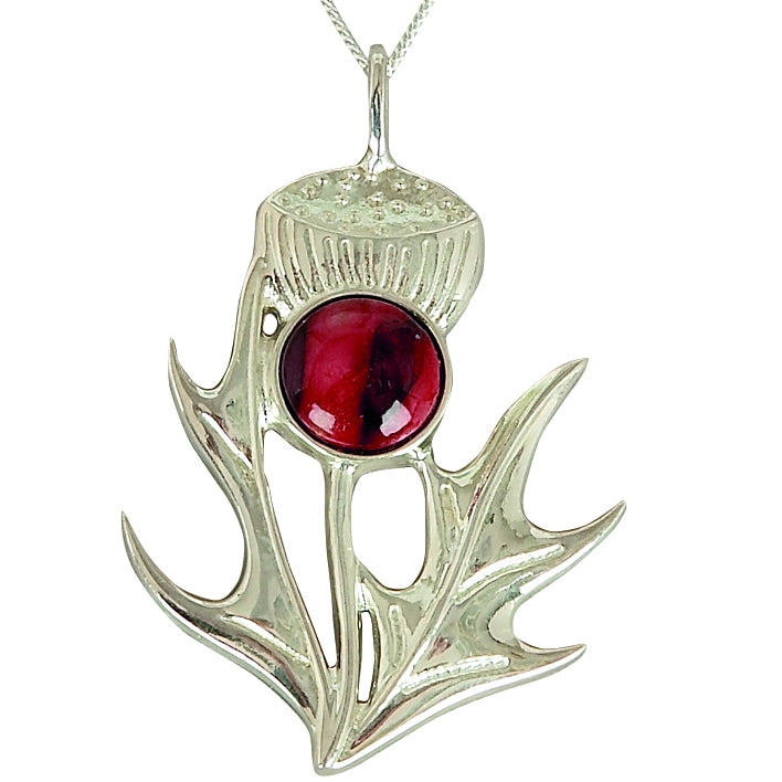 Heather Silver Thistle Pendant - SP429