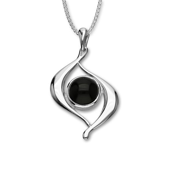 Sterling Silver and Onyx Pendant SP241