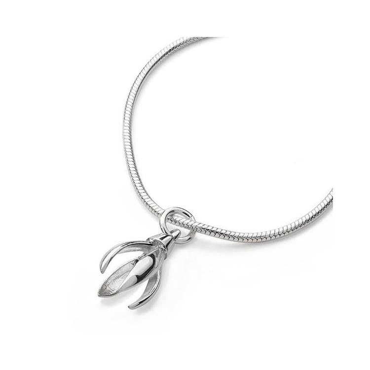 Sterling Silver Snowdrop Pendant - 12115-1