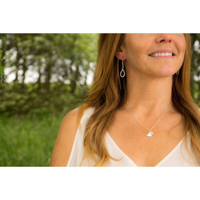 Teardrop Sterling Silver Drop Earrings