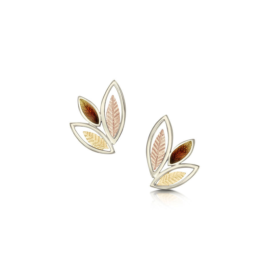 Seasons All Gold 18ct White, Yellow and Rose Gold Earrings - 18WYR-EEX266