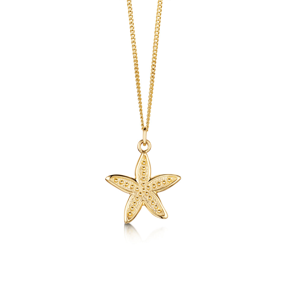 Starfish 9ct Yellow Gold Pendant - P251