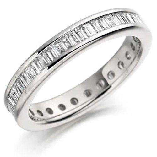 Baguette Cut Diamond Eternity Ring - Available in Gold or Platinum - ET111-Ogham Jewellery