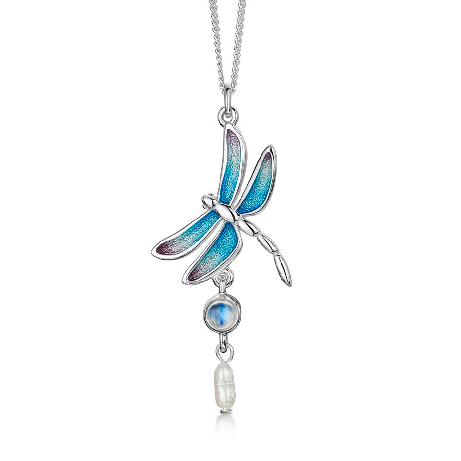 Dragonfly Sterling Silver and Enamel Pendant - ESPX240