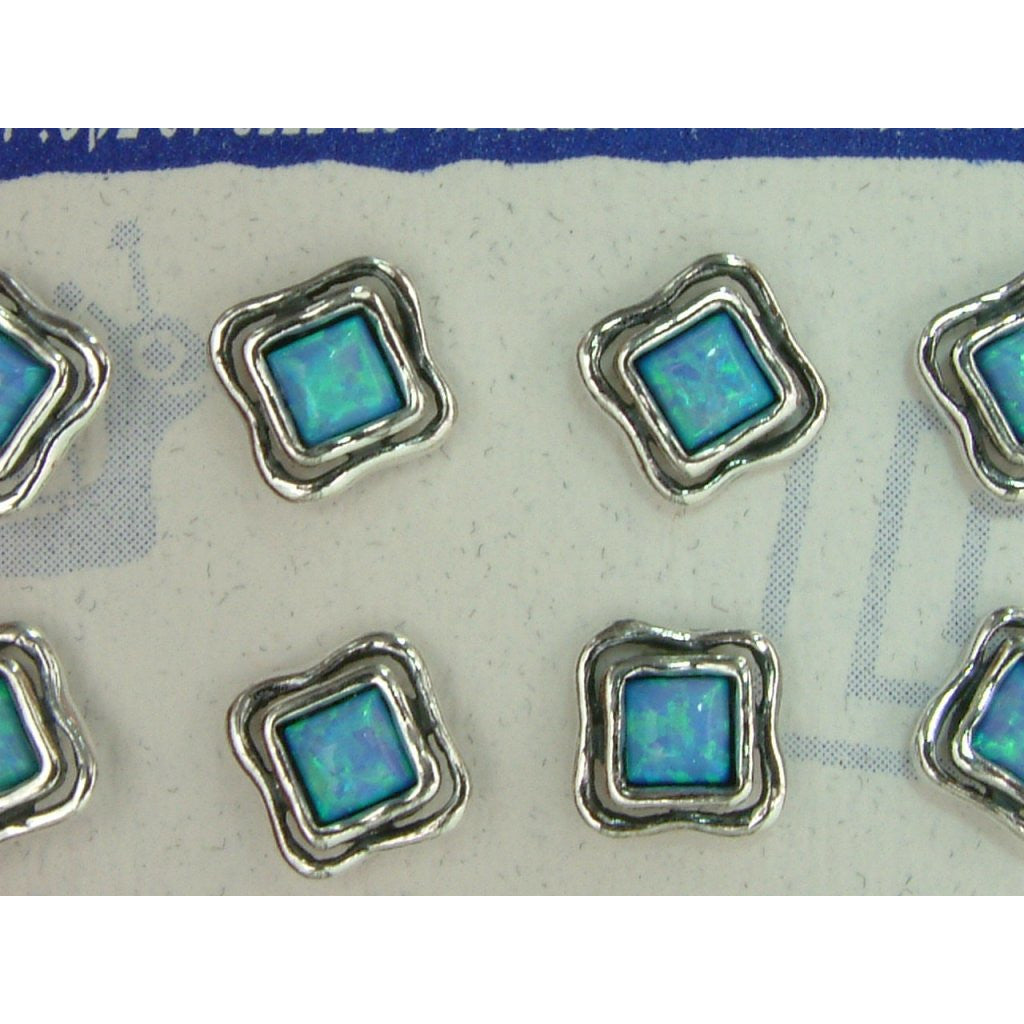 Shablool Designer Silver and Opal Earrings - E00837