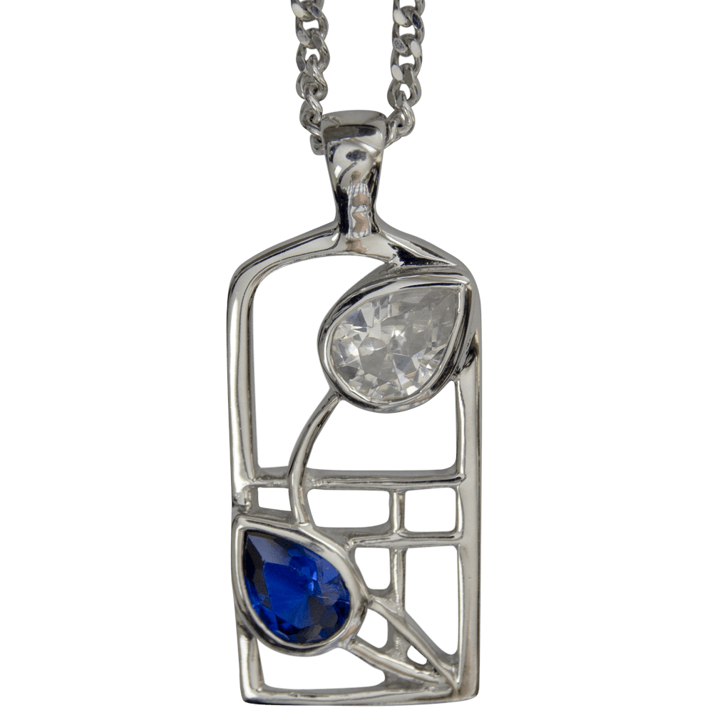 Cairn Sterling Silver And Gemstone Mackintosh Pendant - P604-Ogham Jewellery
