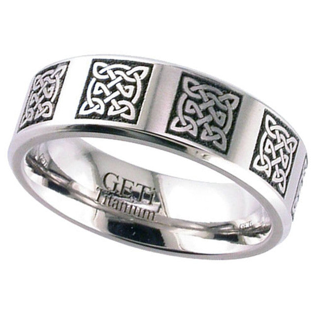 Titanium Celtic Knot Ring - 2226CH-CD10