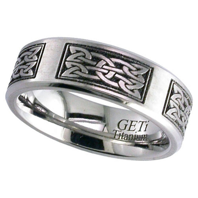 Titanium Celtic Knot Ring 2226CH-CD15