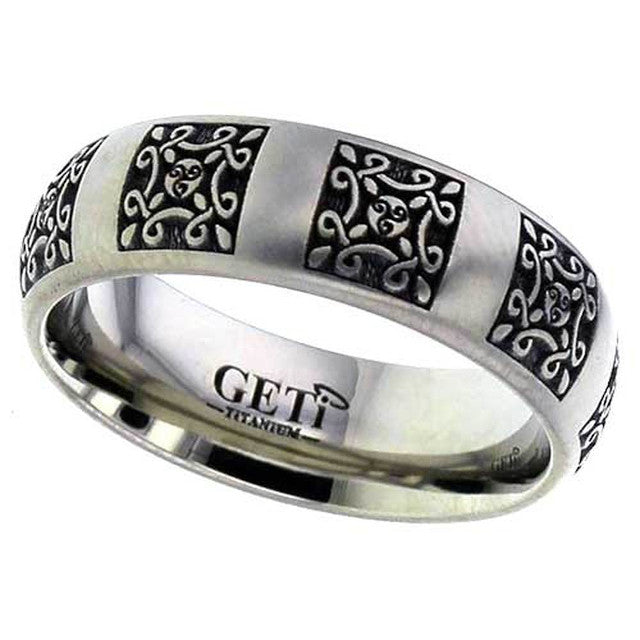 Titanium Celtic Knotwork Ring - 2204-CD20