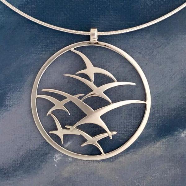 Celina Rupp Arctic Tern Large Pendant - 28P-Ogham Jewellery