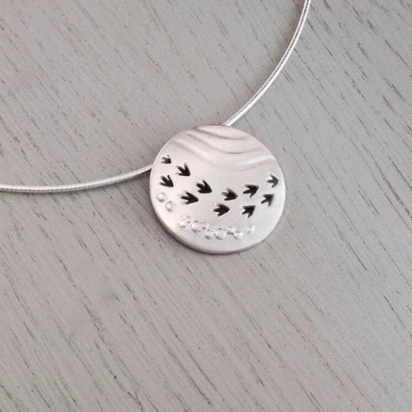 Celina Rupp Bird Prints in the Sand Medium Pendant - 38P-Ogham Jewellery