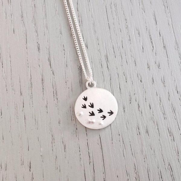Celina Rupp Bird Prints in the Sand Small Pendant - 38EP-Ogham Jewellery