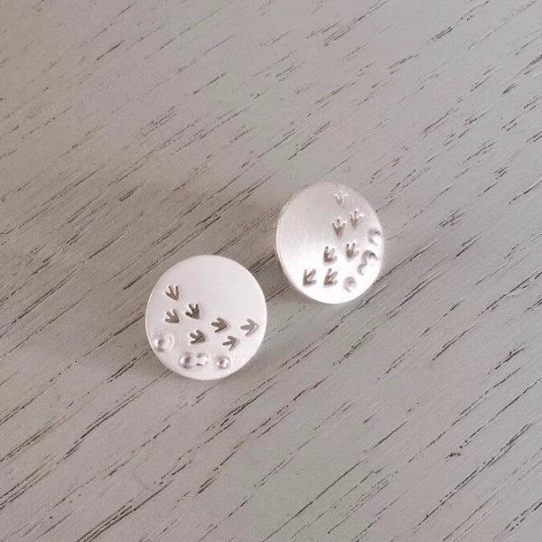 Celina Rupp Bird Prints in the Sand Stud Earrings - 38E-Ogham Jewellery