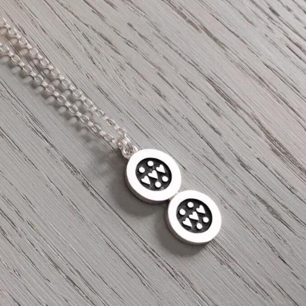 Celina Rupp Fair Isle Heart Double Pendant - 40E2P-Ogham Jewellery