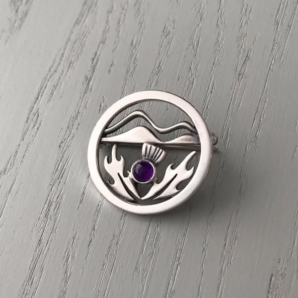 Celina Rupp Flower of Scotland Brooch - CRJ-43BRO-Ogham Jewellery