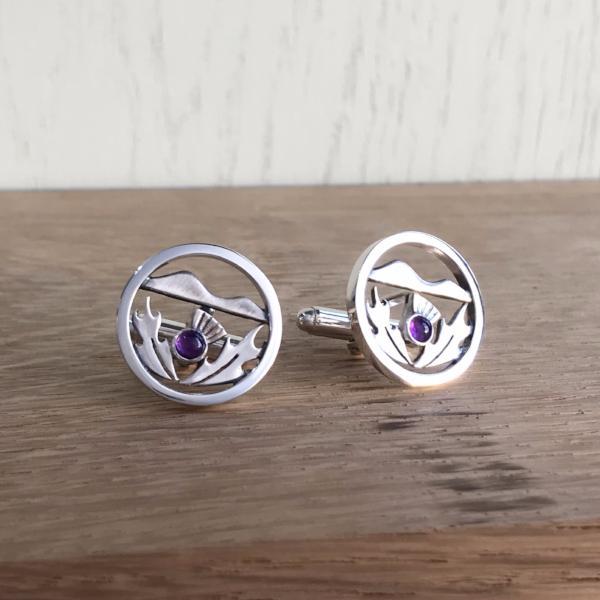 Celina Rupp Flower of Scotland Cufflinks - CRJ-43C-Ogham Jewellery