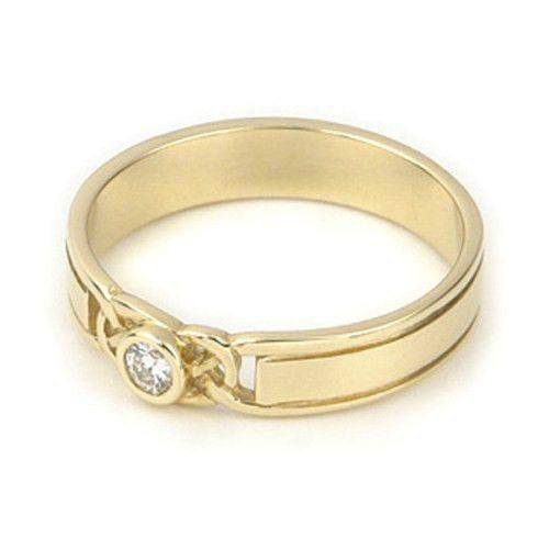 Celtic Engagement or Wedding Ring 9ct or 18ct Yellow or White Gold -DR23-Ogham Jewellery