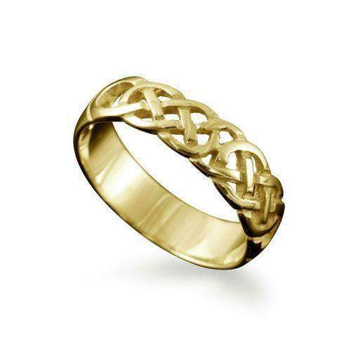 Celtic Ring in Silver, Gold, Platinum - Shetland-R126 R-Z-Ogham Jewellery