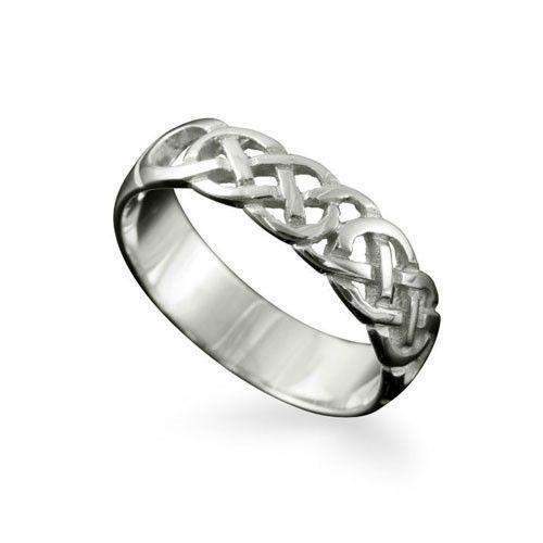 Celtic Ring in Silver, Gold, Platinum - Shetland-R126 R-Z-Ogham Jewellery