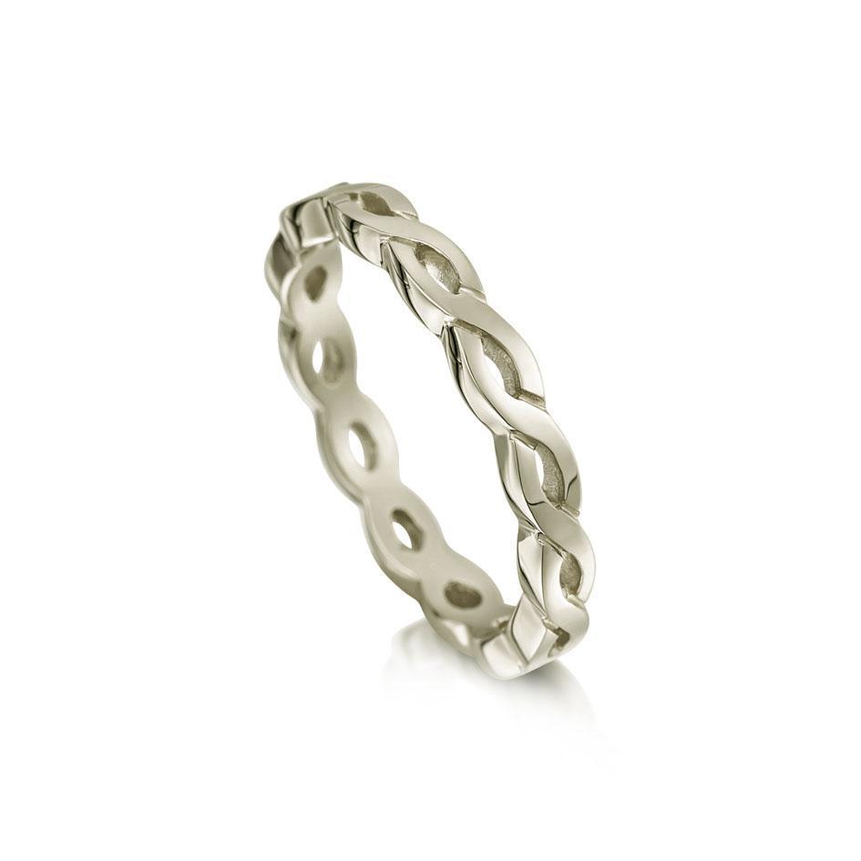 Celtic Knot Ring - 9ct 18ct Gold, White Gold, Platinum, Palladium (R174)-Ogham Jewellery