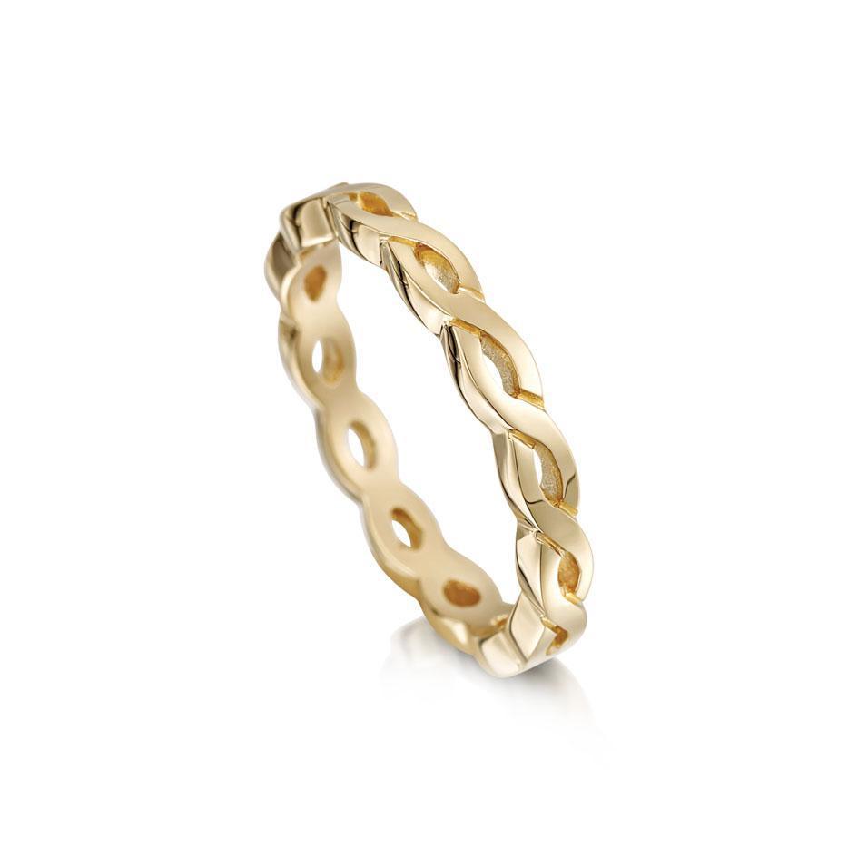 Celtic Knot Ring - 9ct 18ct Gold, White Gold, Platinum, Palladium (R174)-Ogham Jewellery
