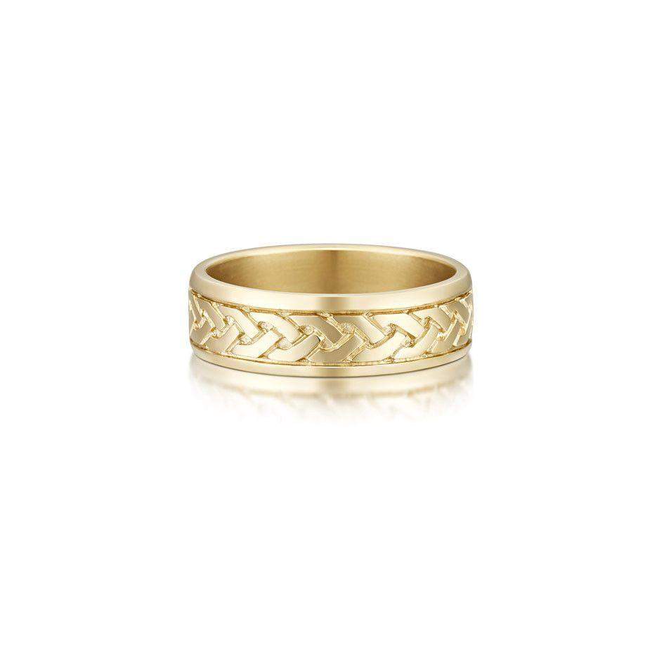 Celtic Knot Ring - Sheila Fleet (R29) - Various Metals - Size J-Q-Ogham Jewellery