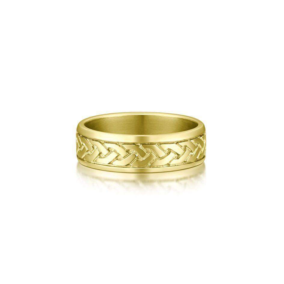 Celtic Knot Ring - Sheila Fleet (R29) - Various Metals - Size J-Q-Ogham Jewellery