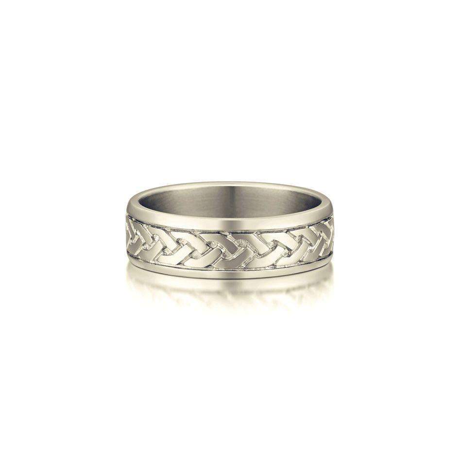 Celtic Knot Ring - Sheila Fleet (R29) - Various Metals - Size J-Q-Ogham Jewellery