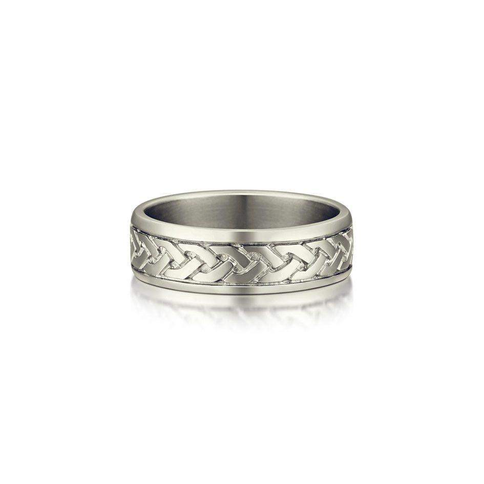 Celtic Knot Ring - Sheila Fleet (R29) - Various Metals - Size J-Q-Ogham Jewellery